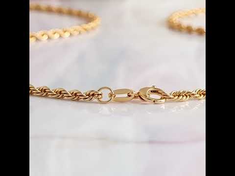 18k Yellow Gold Twisted Chain Necklace