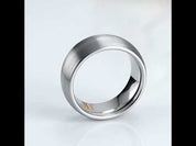 Brushed Dome Tungsten Carbide Men's Wedding Band