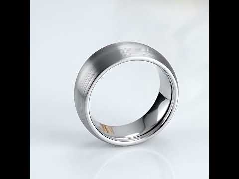 Brushed Dome Tungsten Carbide Men's Wedding Band