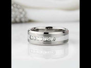 8mm Men's Wedding Band Tungsten Carbide