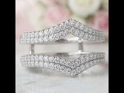 Brilliant Round Cut Diamond Option Adjustable Wedding Ring Enhancer