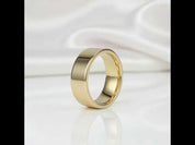 Luxurious Yellow Gold Tungsten Wedding Band