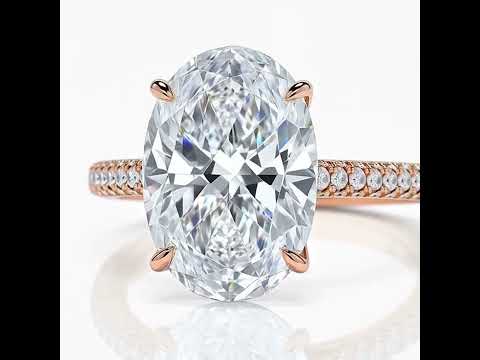 Rose Gold Oval Cut Engagement Ring