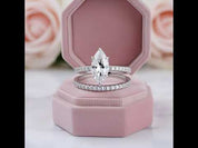 White Gold 1.5ct Marquise Cut Wedding Set