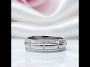 Round Cut Diamond Half Eternity Men's Ring Band