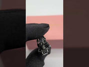 Together Forever- 1.25 Carat Black Diamond Option Gothic Ring Set