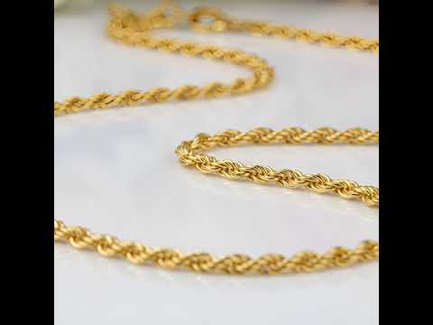 18k Yellow Gold Twisted Chain Necklace