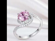 2.0 Ct Pink Diamond Option Twist Curl Engagement Ring
