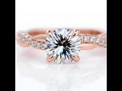 Twist 1.25 Carat Round Cut Diamond Option Promise Ring