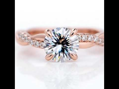 Twist 1.25 Carat Round Cut Diamond Option Promise Ring