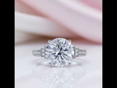 5.0 Ct Round Cut Diamond Option Engagement Ring