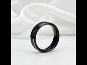 Black Tungsten Carbide Men's Wedding Band