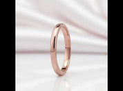 Simple Rose Gold Wedding Band