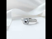 18k White Gold 1.0 Ct Round Diamond Engagement Ring