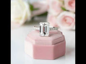 Stunning Emerald Cut Diamond Option Engagement Ring