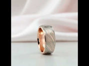 Laser Engraving Damascus Pattern Dome Band