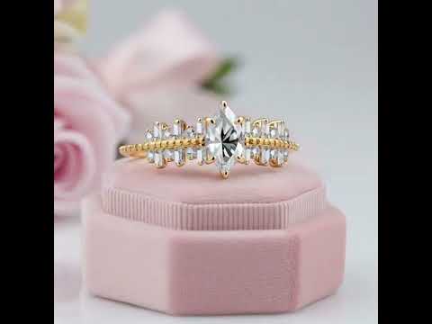 Classic Marquise-cut Diamond Option Engagement Ring
