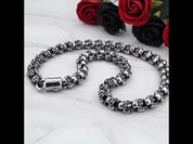 Rock Skull Head Link Chain Punk Necklace