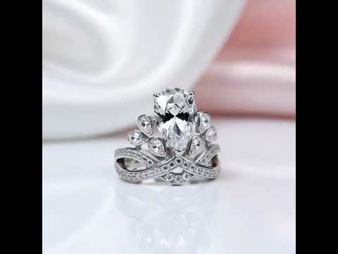 Pear Cut Diamond Option Crown Engagement Ring
