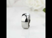 Glossy Dome Men's Titanium Wedding Band