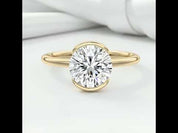 Exquisite 1.0 Ct Diamond Option Half Bezel Solitaire Engagement Ring