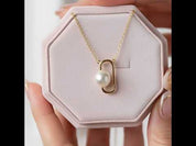 Natural Freshwater Pearl 18k Yellow Gold Necklace