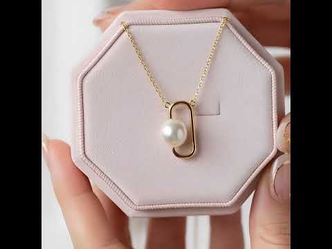Natural Freshwater Pearl 18k Yellow Gold Necklace