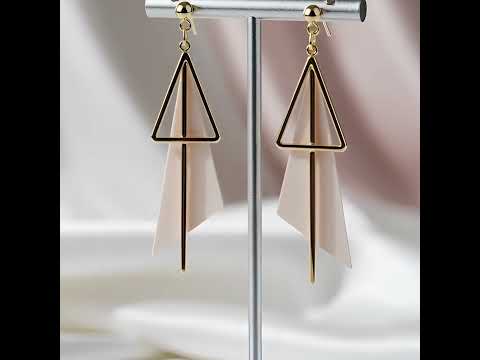 Irregular Geometric Triangle Earrings