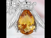 Honeybee Pendant Necklace with Diamond Option