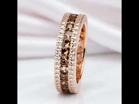 Elegant Triple Row Diamond Wedding Band