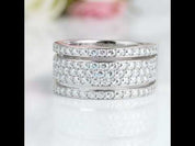 Wide Pave Women's Wedding Band In White Gold