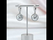 3.0 Ct Round Cut Diamond Drop Earrings