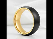 Classic Brushed Black Tungsten Men's Wedding Band