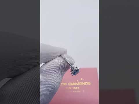 1.0 Ct VVS1 Blue Diamond Option Classic Engagement Ring