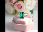 Classic Yellow Gold Emerald Cut Engagement Ring