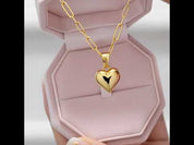 18k Yellow Gold Heart Clavicle Necklace
