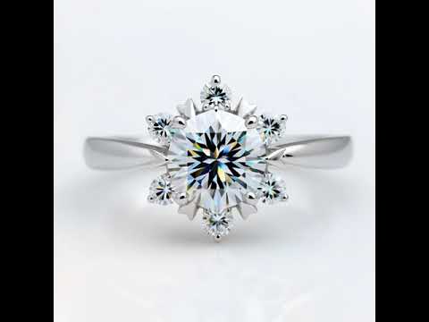 1ct Flower Round Diamond Option Ring