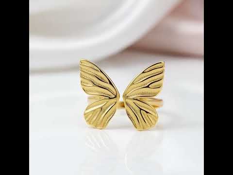 Adjustable Vintage Butterfly Ring