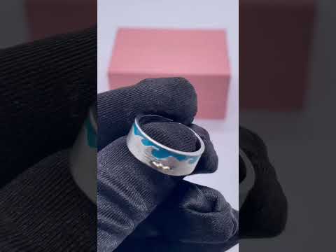 “Perfect Match” Goose Couple Rings with Blue Topaz – Symbol of Unity & Pure Love