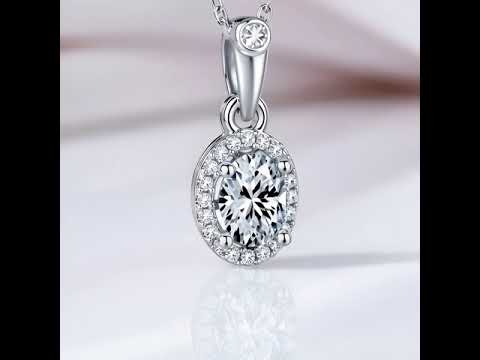 Sparkling Oval Cut Diamond Option Jewelry Set