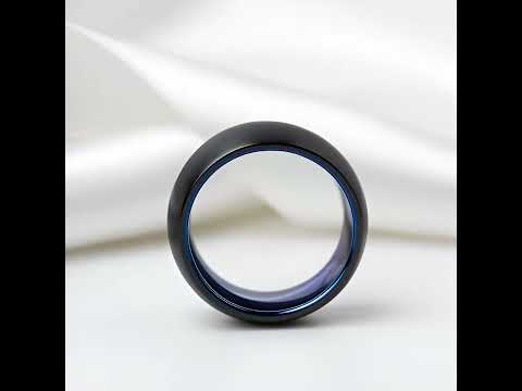 Black Brushed Tungsten Carbide Men's Wedding Band