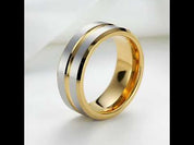 Luxurious Men's Brushed Tungsten Carbide Wedding Band