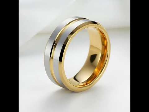 Luxurious Men's Brushed Tungsten Carbide Wedding Band