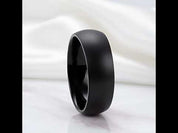 8mm Men's Black Titanium Wedding Band