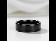 Men's Tungsten Carbide Wedding Band with Sandstone Inlay