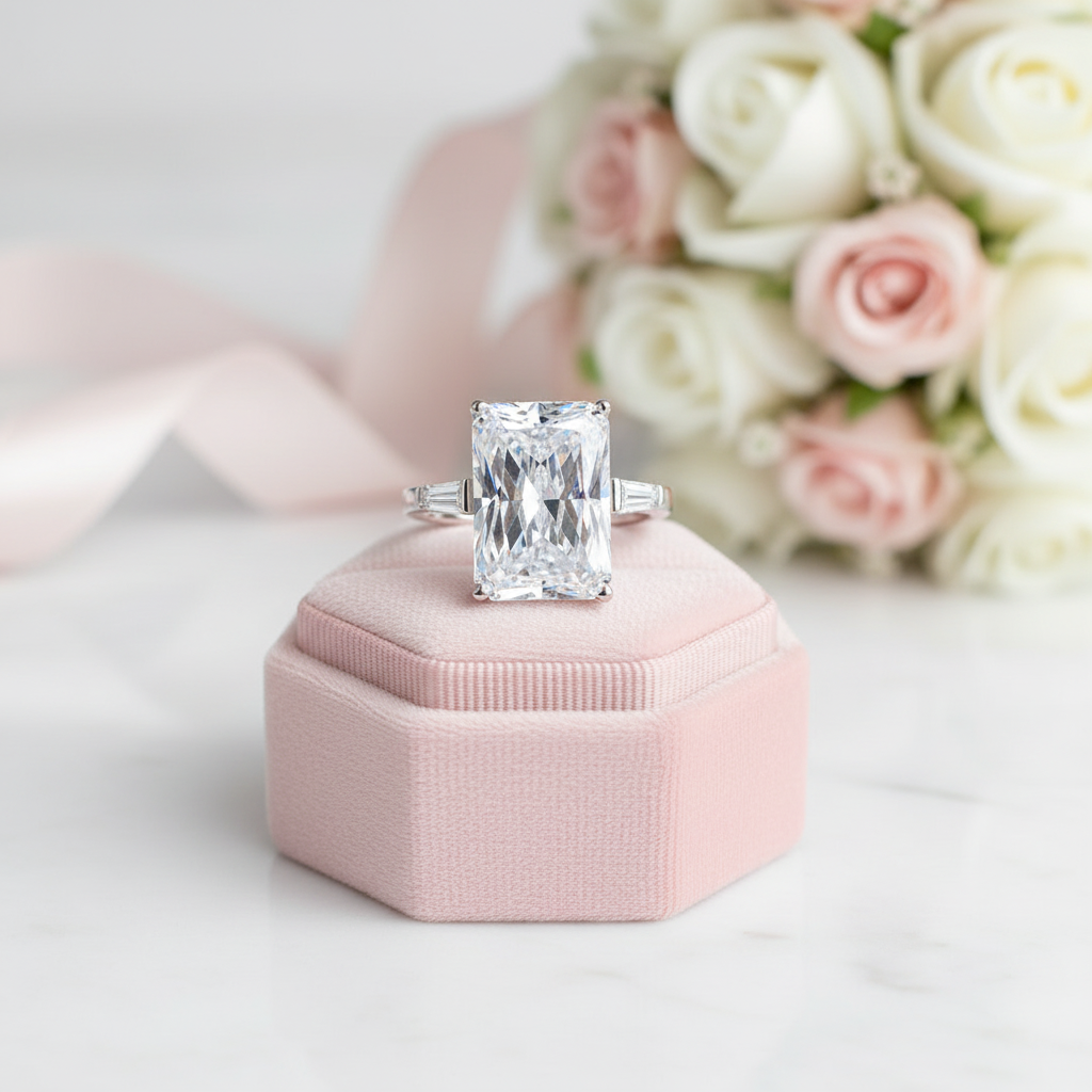 Radiant Cut Diamond Option Luxury Engagement Ring-Black Diamonds New York