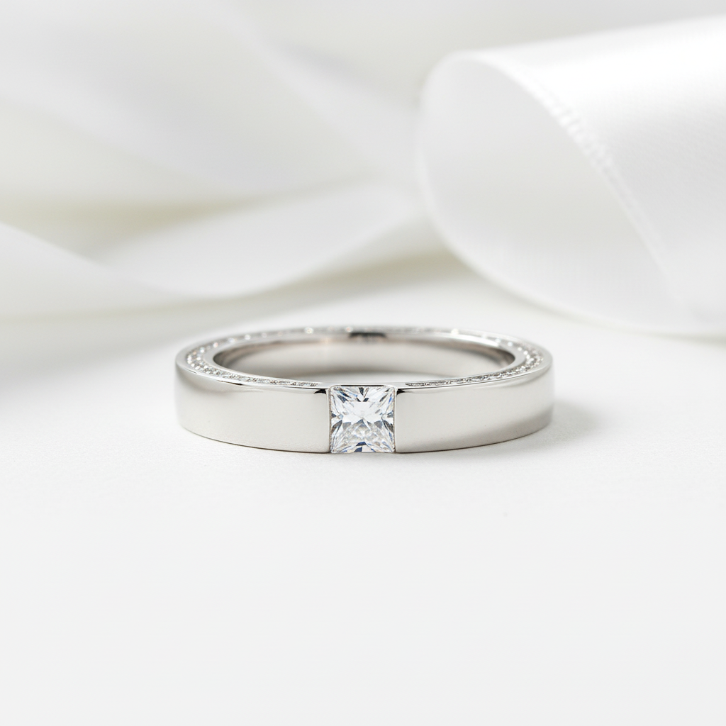 Princess Cut and Round Diamond Option Eternity Band-Black Diamonds New York