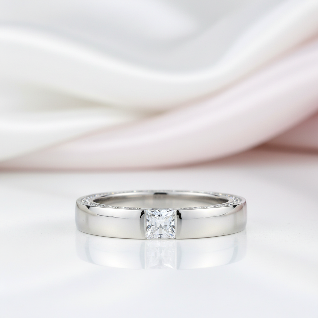 Princess Cut and Round Diamond Option Eternity Band-Black Diamonds New York