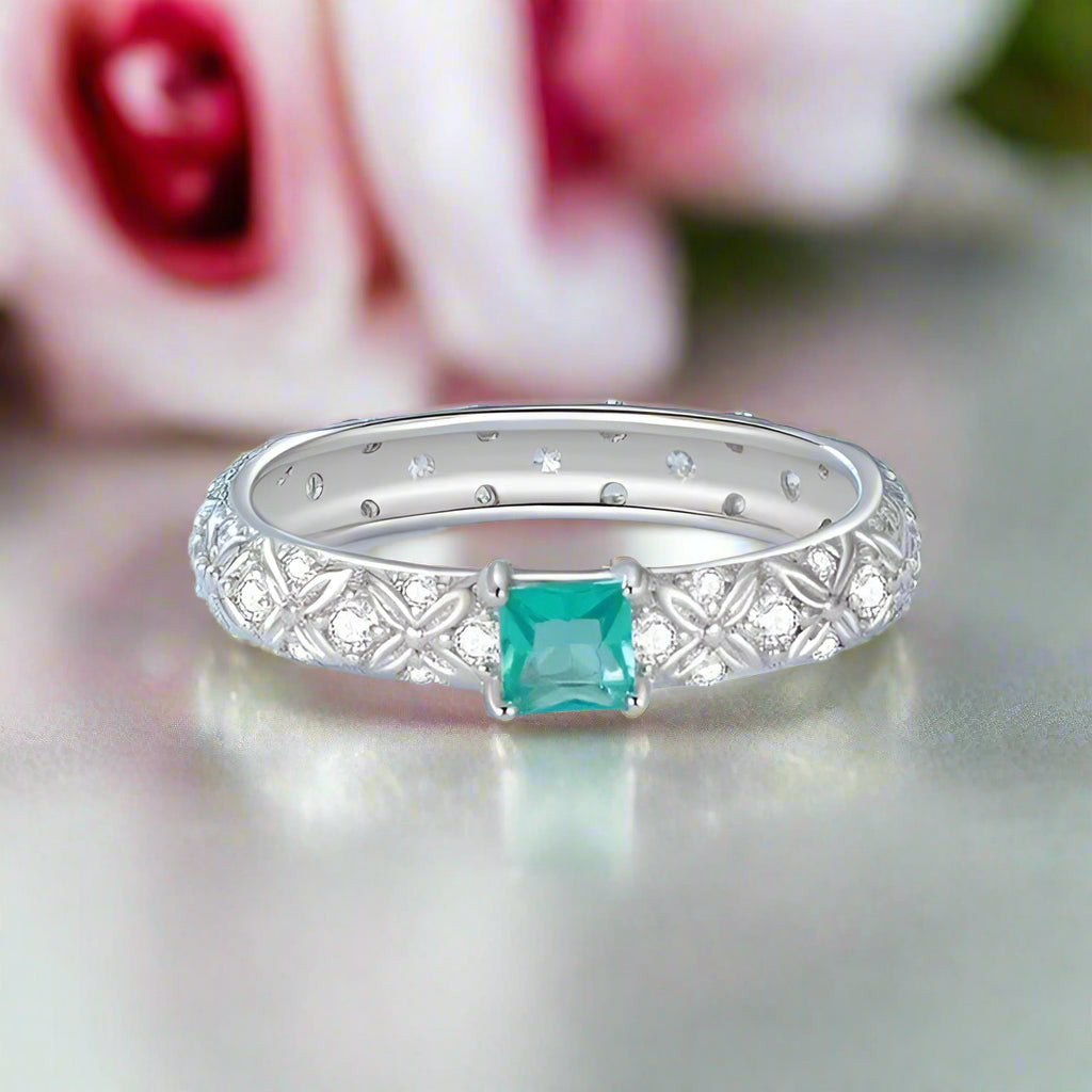 Princess Cut Diamond Intricate Wedding Band-Black Diamonds New York