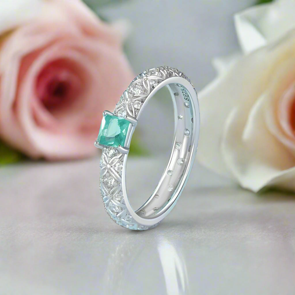 Princess Cut Diamond Intricate Wedding Band-Black Diamonds New York